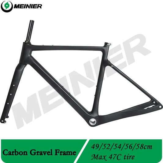 T1000 Carbon Gravel Frame 700C*47C BSA Flat Mount Disc Brake Gravel Bicycle Frameset Road Bike Frame Cyclocross Bike