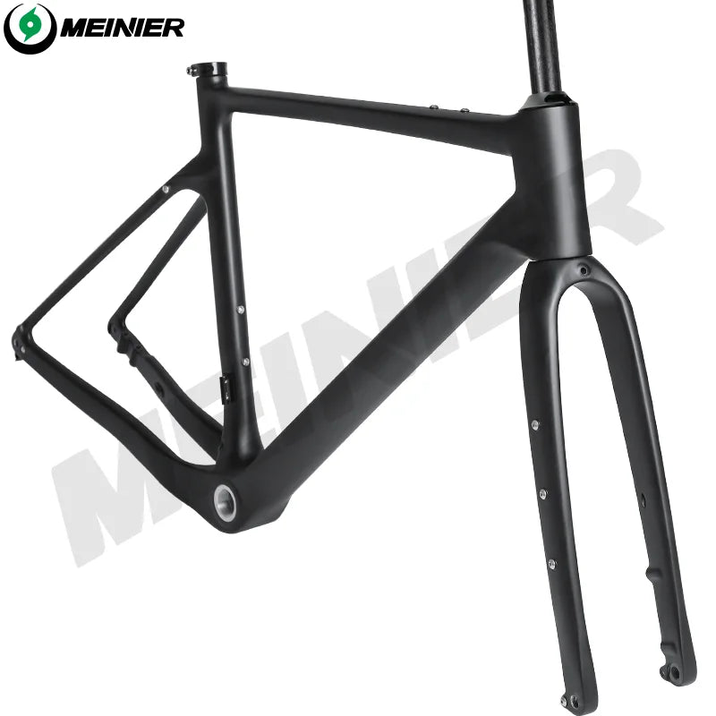 T1000 Carbon Gravel Frame 700C*47C BSA Flat Mount Disc Brake Gravel Bicycle Frameset Road Bike Frame Cyclocross Bike