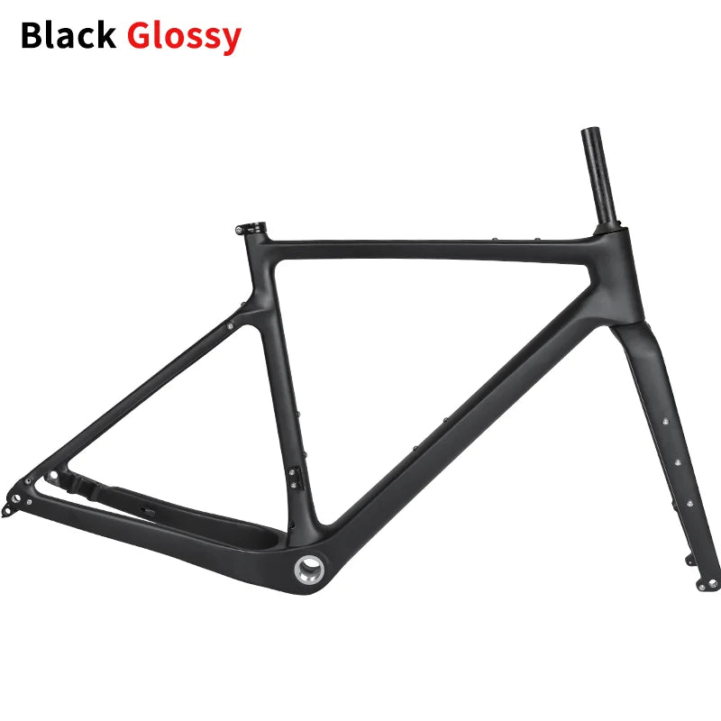 T1000 Carbon Gravel Frame 700C*47C BSA Flat Mount Disc Brake Gravel Bicycle Frameset Road Bike Frame Cyclocross Bike